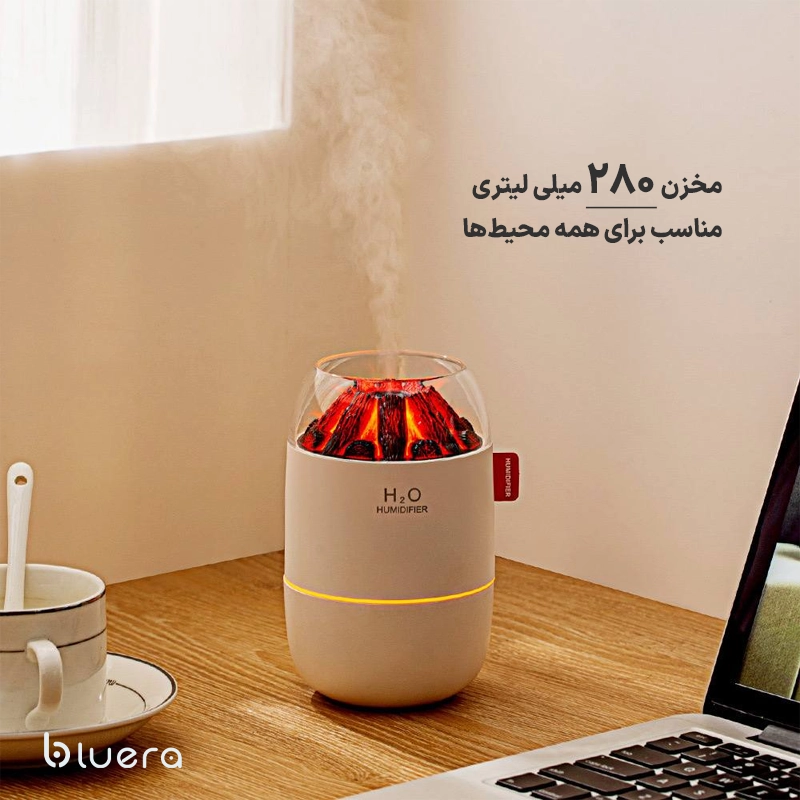 دستگاه بخور سرد 280 میلی‌لیتری H2O طرح هیزم