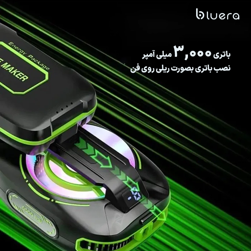 فن خنک کننده گوشی موبایل مدل JS85 با باتری 3000mAh