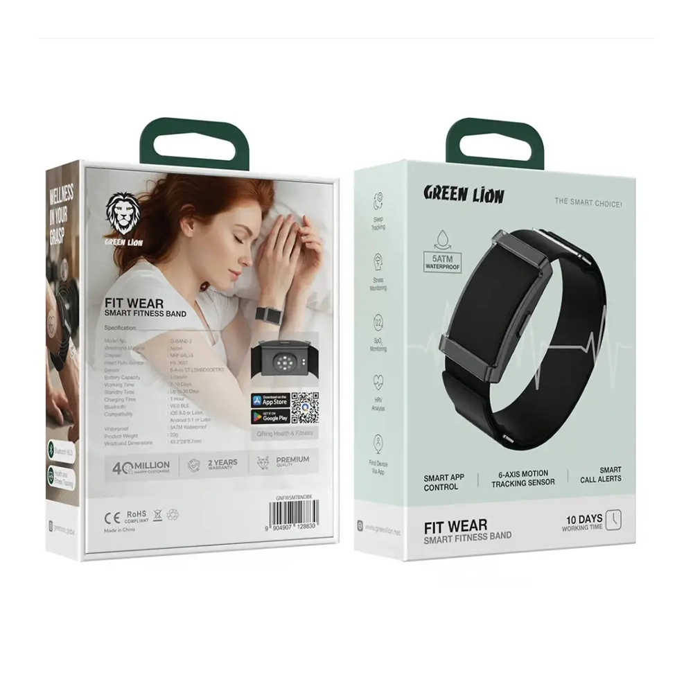 دستبند سلامتی گرین لاین مدل Fit Wear G-BAND 2 ضد آب
