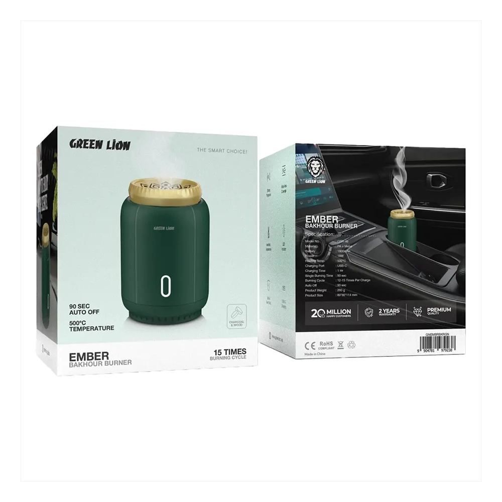 بخورسوز شارژی گرین لاین Ember GBR-46 | گرمایش 500 درجه