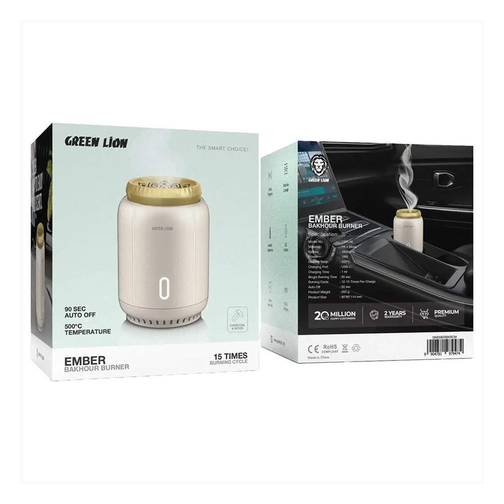 بخورسوز شارژی گرین لاین Ember GBR-46 | گرمایش 500 درجه