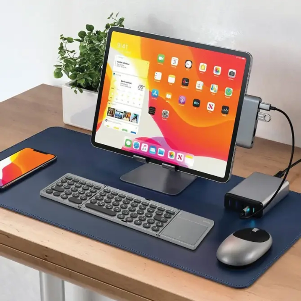 کیبورد تاشو ۳ تکه گرین لاین مدل TRI-FOLD GKM-۵۵ سازگار با همه سیستم عامل ها