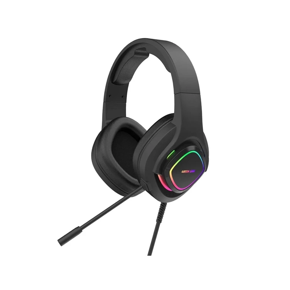 هدست گیمینگ سیم‌دار گرین لاین مدل GP۳۲X با نورپردازی RGB