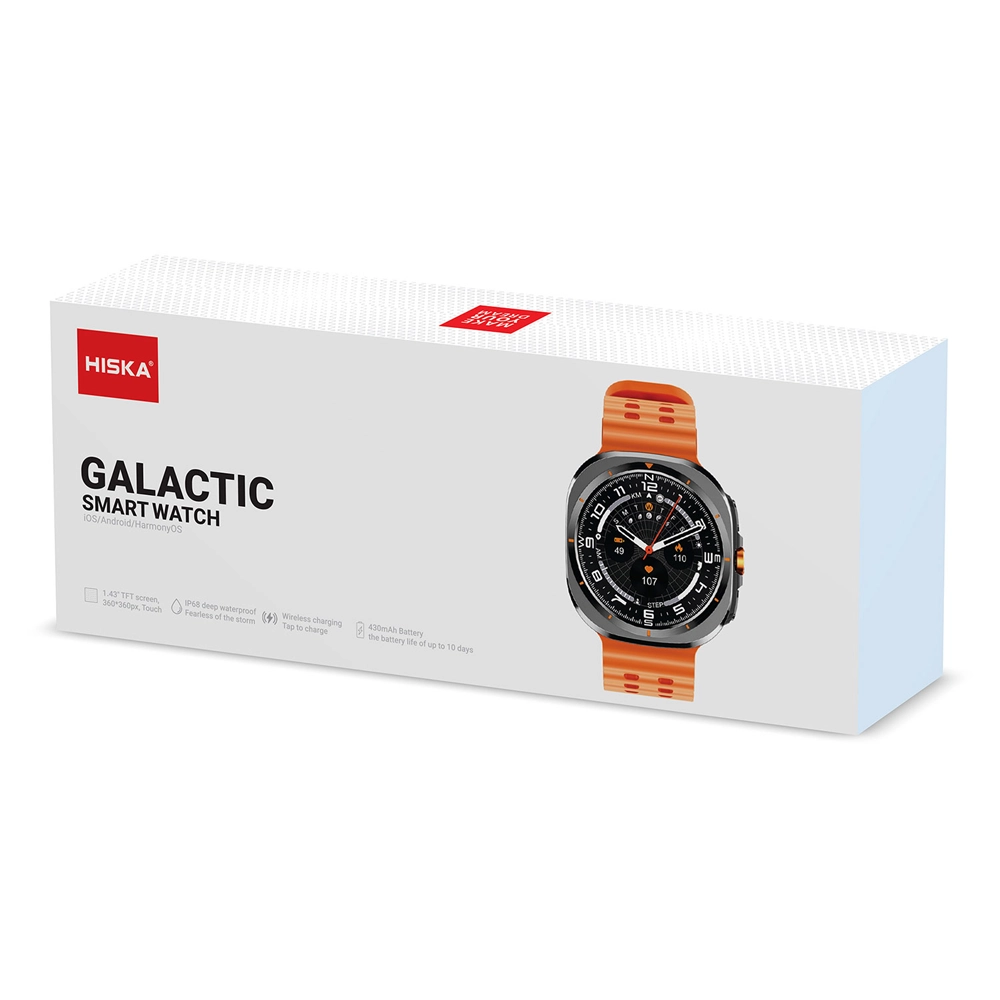 ساعت هوشمند هیسکا مدل Galactic با بند سیلیکونی