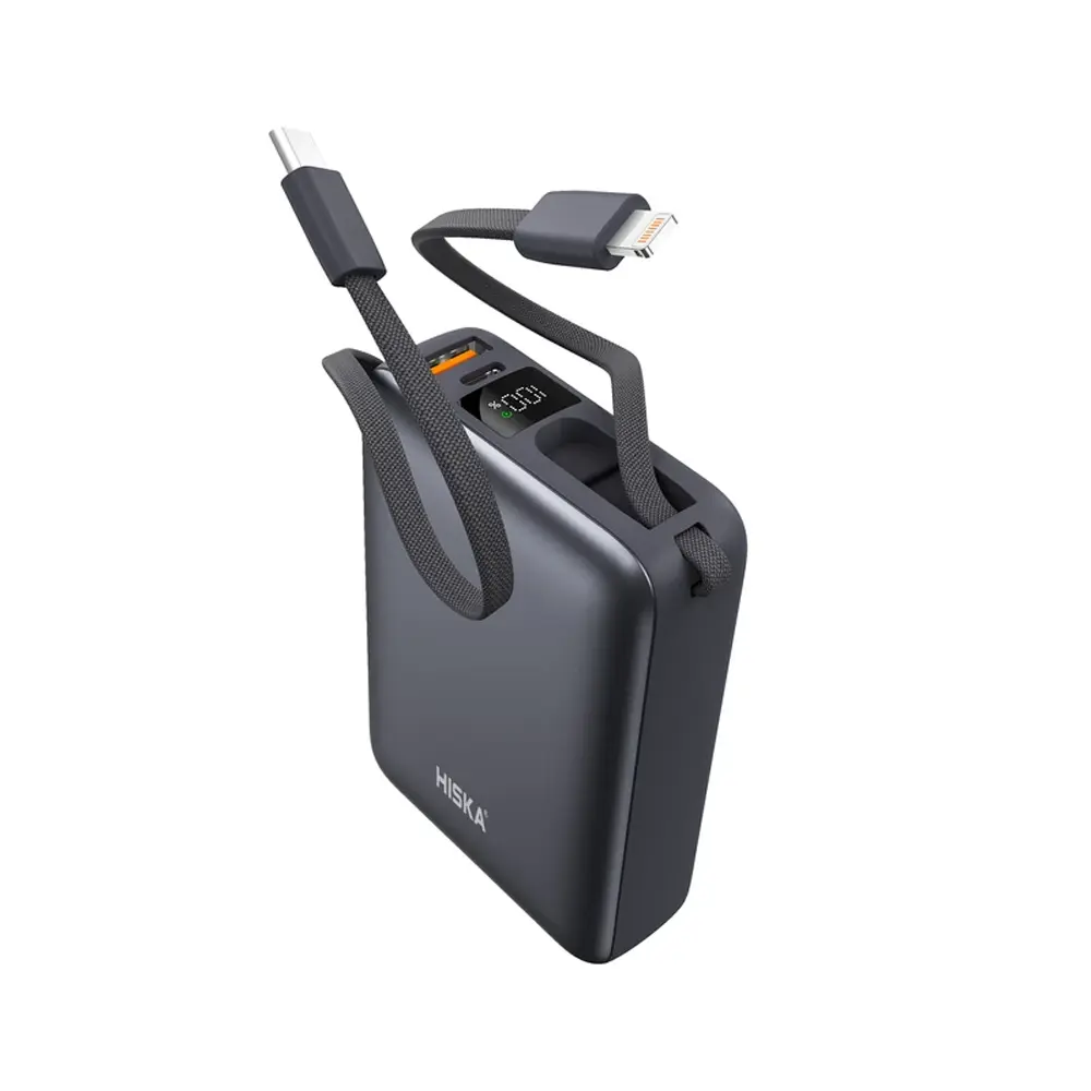 پاوربانک هیسکا مدل Mini Fast HP-۲۲۴PD ظرفیت ۲۰۰۰۰ میلی آمپر ساعت توان ۲۲.۵ وات