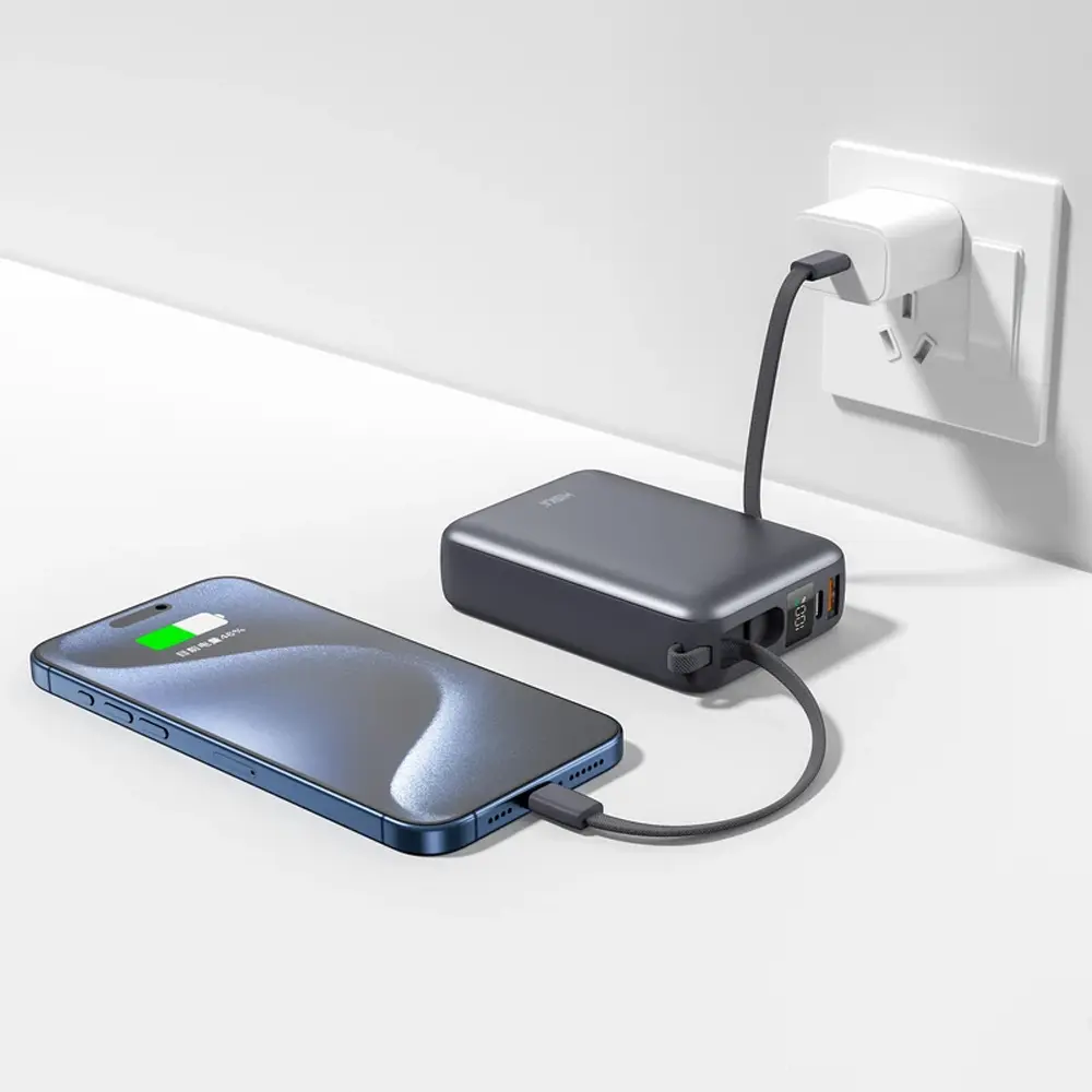پاوربانک هیسکا مدل Mini Fast HP-۲۲۴PD ظرفیت ۲۰۰۰۰ میلی آمپر ساعت توان ۲۲.۵ وات