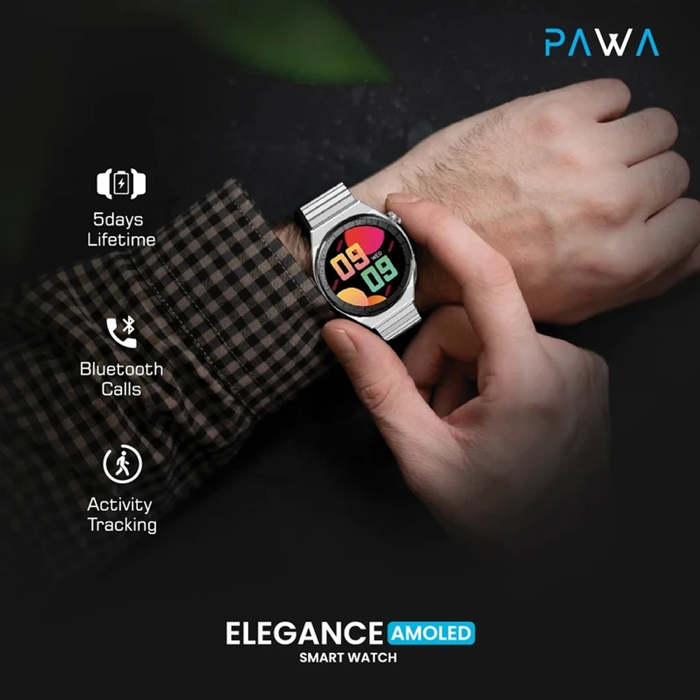 ساعت هوشمند پاوا مدل Elegance با صفحه Super AMOLED