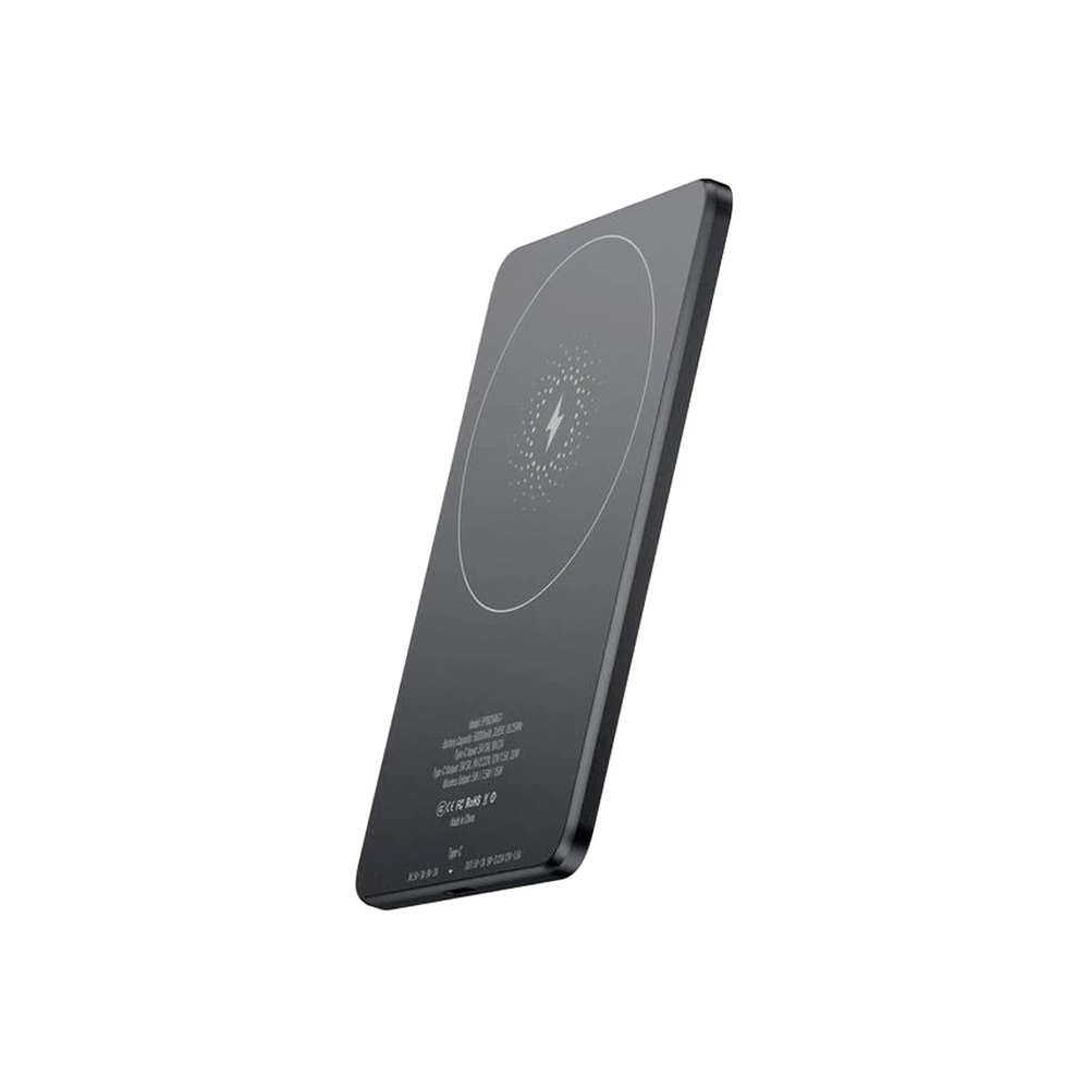 پاوربانک مگ‌سیف باریک ۵۰۰۰mAh پاورولوژی مدل Ultra-Thin ساعت ۱۵ وات
