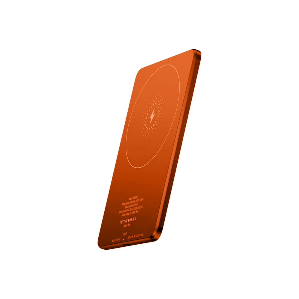 پاوربانک مگ‌سیف باریک ۵۰۰۰mAh پاورولوژی مدل Ultra-Thin ساعت ۱۵ وات