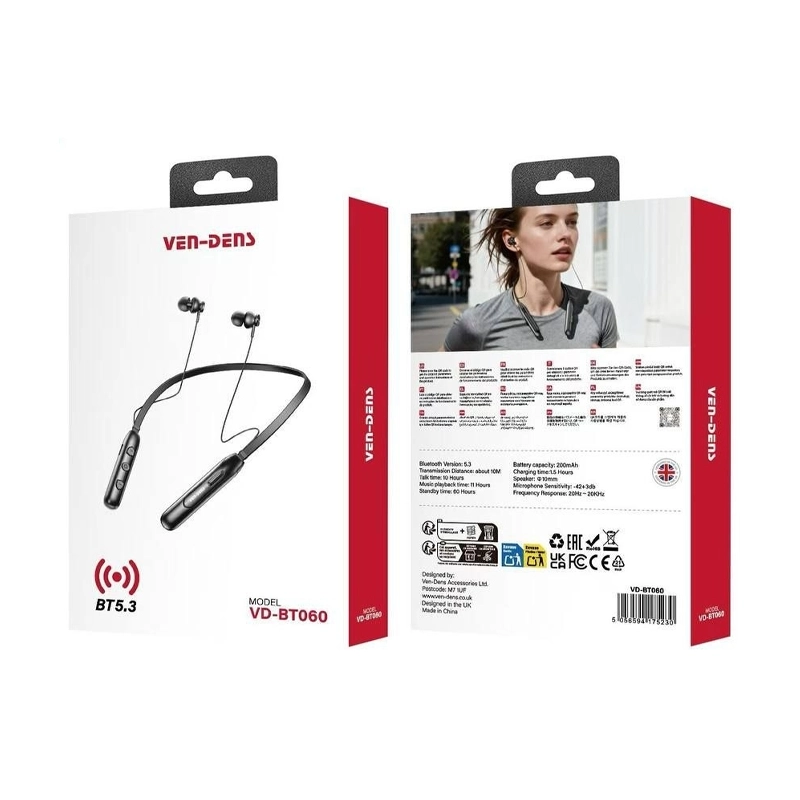 هندزفری بلوتوث گردنی اورجینال  Ven-Dens مدل VD-BT060